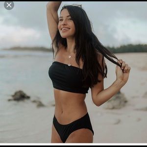 Albion bandeau strapless black swimsuit top - NWT